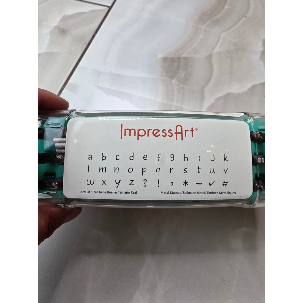ImpressArt Juniper 3mm Lowercase Metal Stamp Set 33pc Jewelry SC1320AM-3mm-M K2 - Picture 9 of 16